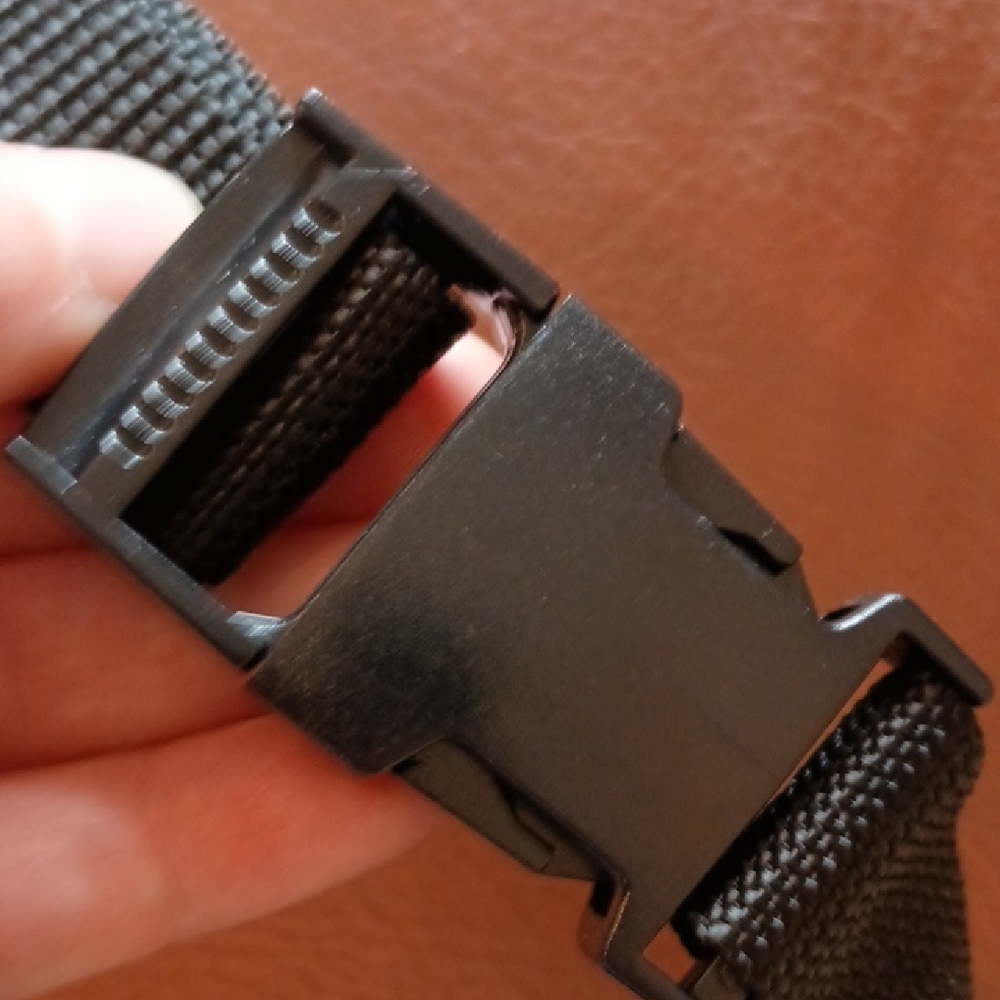 Black Vegan Leather Waist Bag / Fanny Pack - Casual Hands-Free Carry - Picture 5 of 6